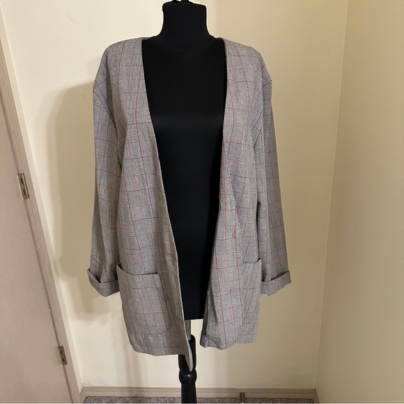 Vintage Loose Plaid Blazer - Picture 2 of 7